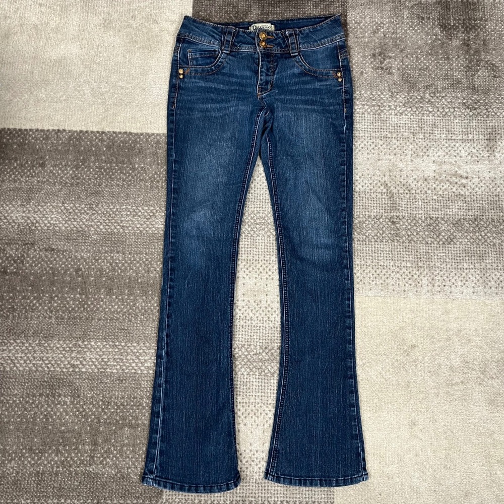 Declaration of Democracy Rebel Barely Boot Jeans Womens 4 Dark Wash Low Rise